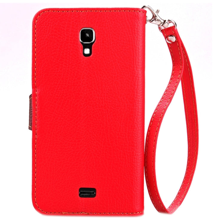 Leaf Magnetic Snap Litchi Texture Horizontal Flip Leather Case with Card Slots & Holder & Wallet & Lanyard for Wiko Bloom