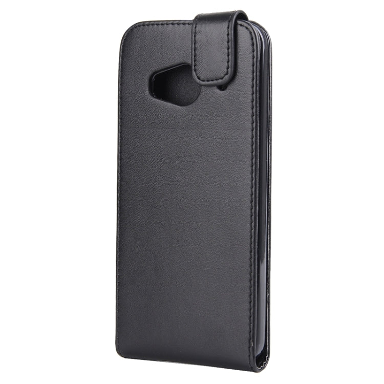 For HTC One Me Nappa Texture Vertical Flip Magnetic Snap Leather Case(Black)