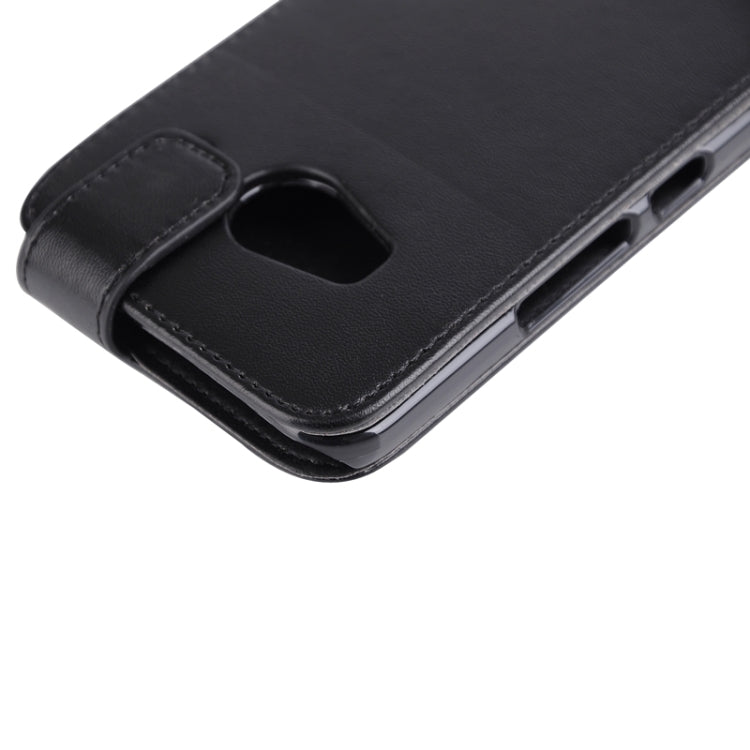 For HTC One Me Nappa Texture Vertical Flip Magnetic Snap Leather Case(Black)