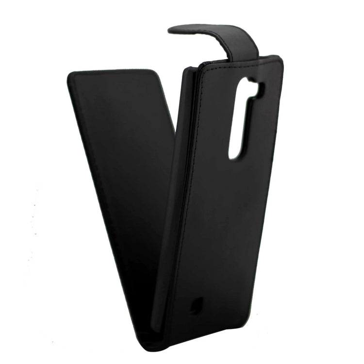 For LG Magna Nappa Texture Vertical Flip Magnetic Snap Leather Case(Black)