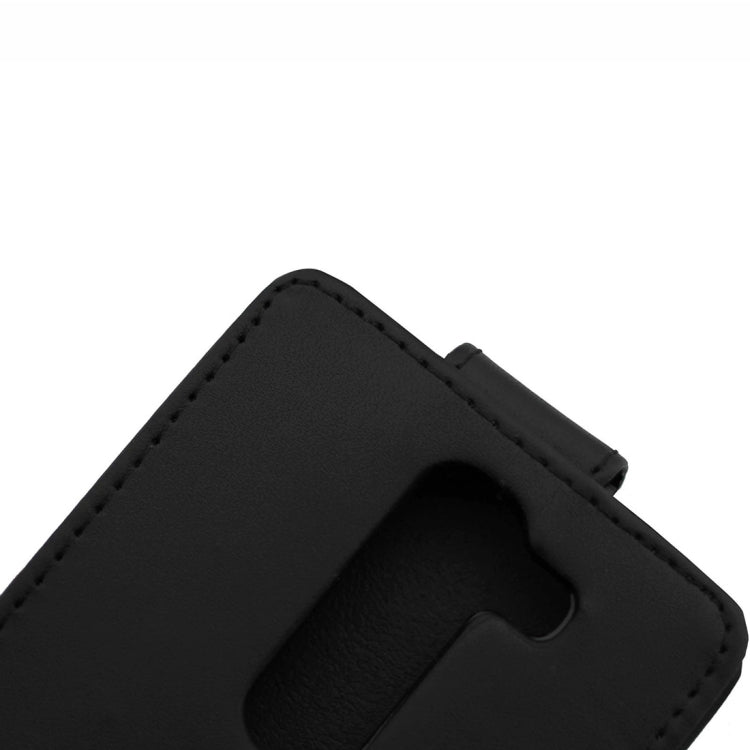 For LG Magna Nappa Texture Vertical Flip Magnetic Snap Leather Case(Black)