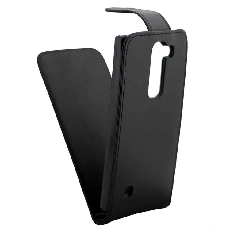 For LG Spirit Nappa Texture Vertical Flip Magnetic Snap Leather Case(Black)