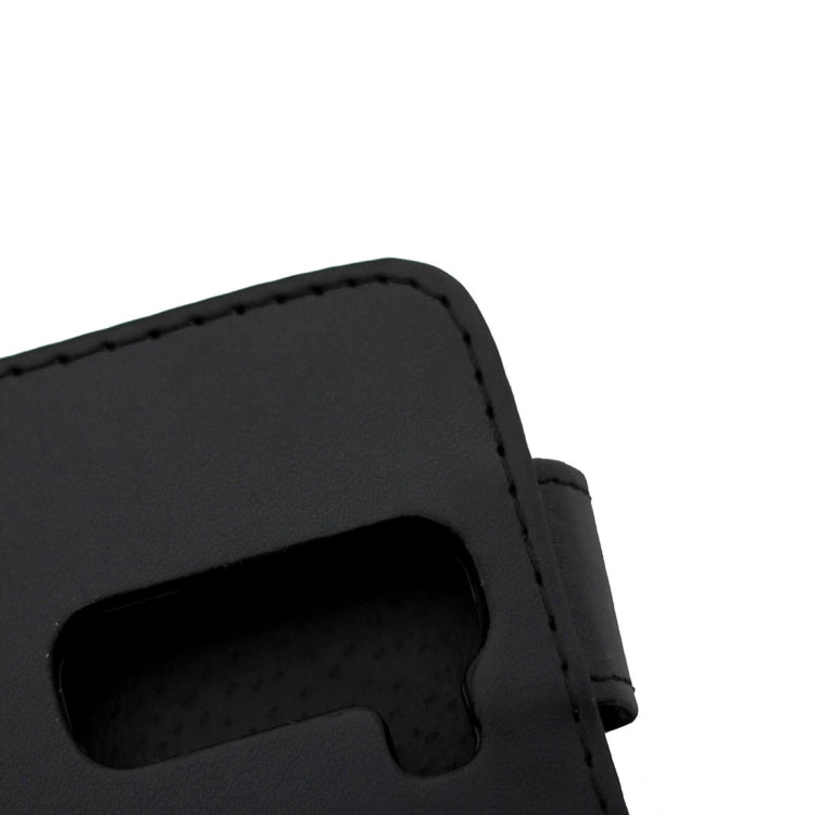 For LG Spirit Nappa Texture Vertical Flip Magnetic Snap Leather Case(Black)