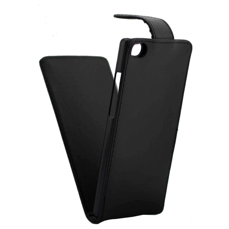For Huawei P8 Nappa Texture Vertical Flip Magnetic Snap Leather Case(Black)