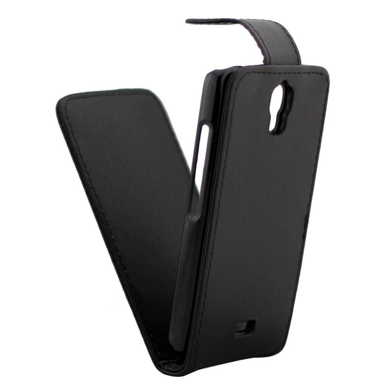 Nappa Texture Vertical Flip Magnetic Snap Leather Case for Huawei Y360(Black)