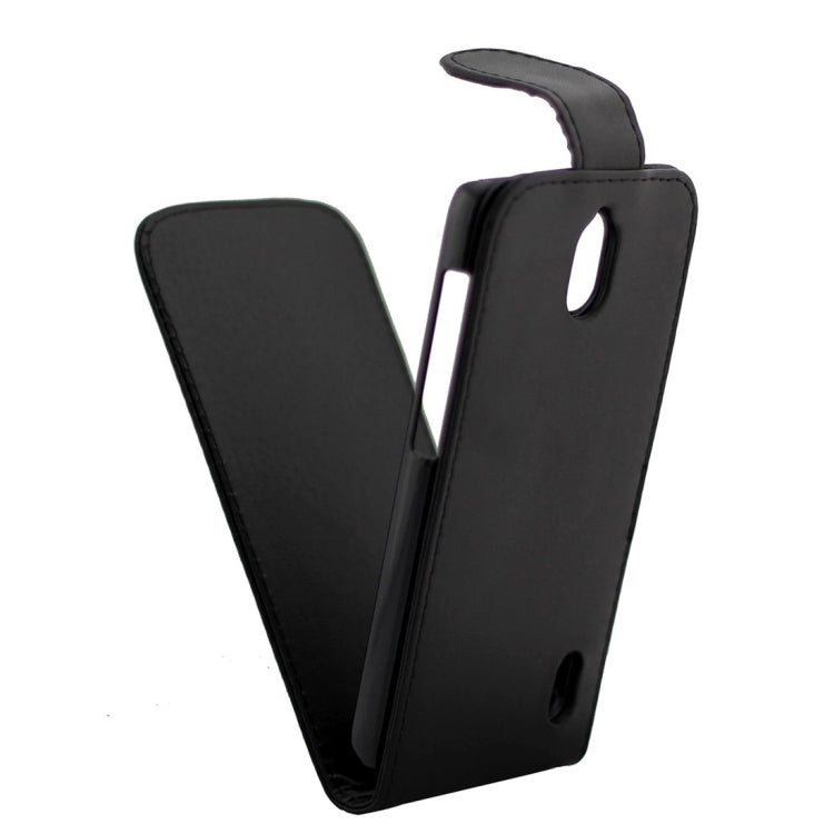 Nappa Texture Vertical Flip Magnetic Snap Leather Case for Huawei Ascend Y625(Black)