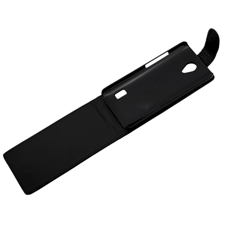 Nappa Texture Vertical Flip Magnetic Snap Leather Case for Huawei Y635(Black)