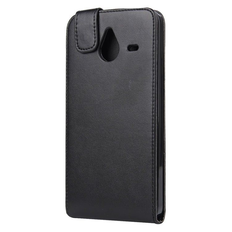Nappa Texture Vertical Flip Magnetic Snap Leather Case for Microsoft Lumia 640 XL(Black)