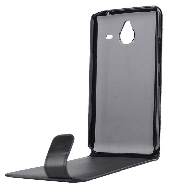 Nappa Texture Vertical Flip Magnetic Snap Leather Case for Microsoft Lumia 640 XL(Black)