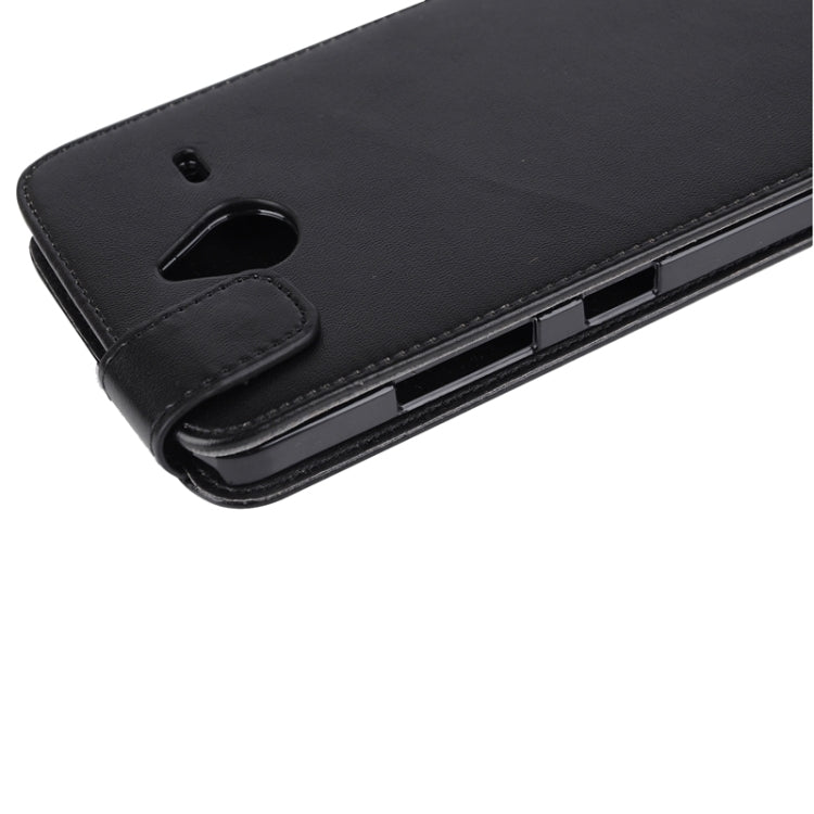 Nappa Texture Vertical Flip Magnetic Snap Leather Case for Microsoft Lumia 640 XL(Black)