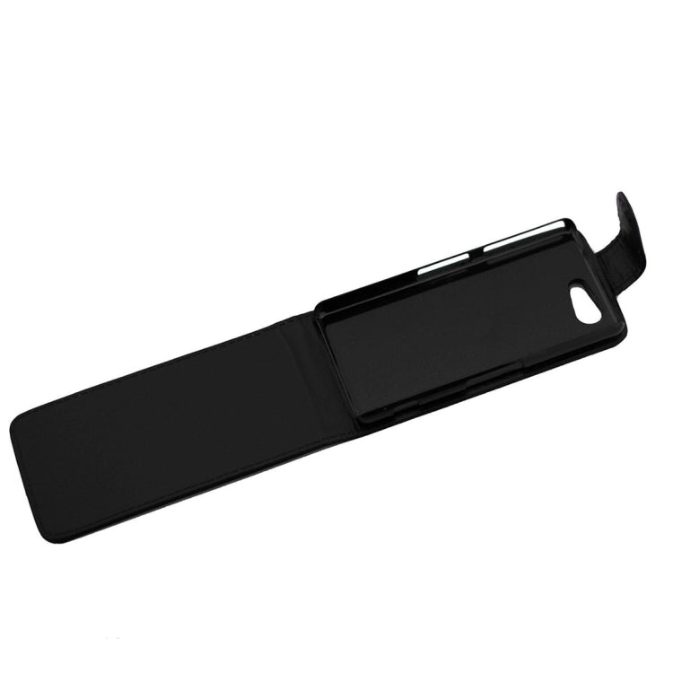 Nappa Texture Vertical Flip Magnetic Snap Leather Case for Sony Xperia Z4 Compact / mini(Black)