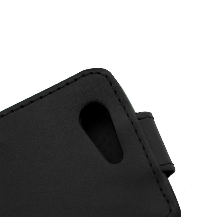 Nappa Texture Vertical Flip Magnetic Snap Leather Case for Sony Xperia Z4 Compact / mini(Black)