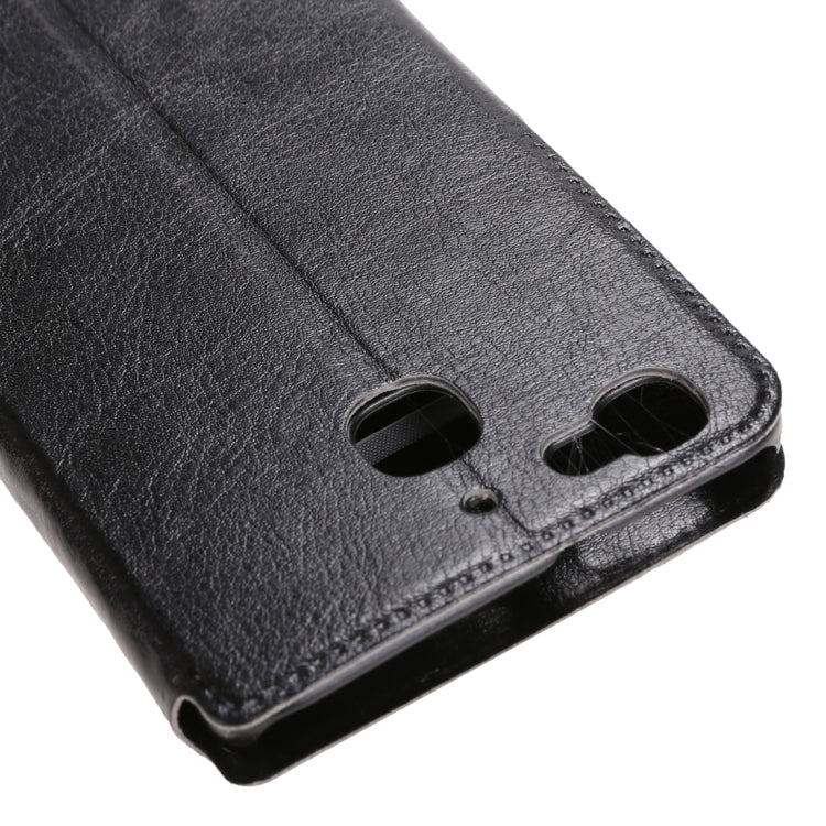 Horizontal Flip Black Leather Case with Card Slots & Holder for Huawei G8 mini & Enjoy 5S