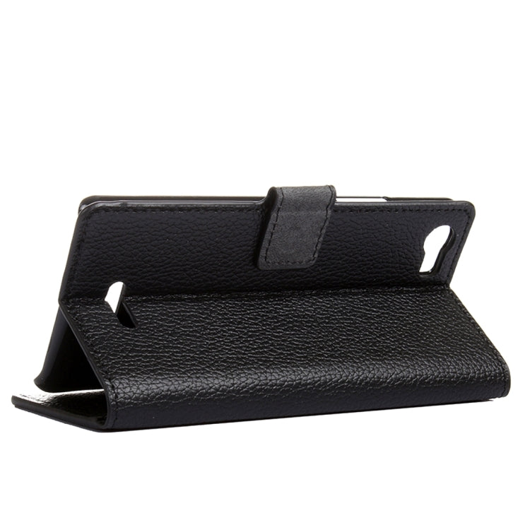 Litchi Texture Horizontal Flip Leather Case with Magnetic Snap & Card Slots & Holder & Wallet for Wiko Fever
