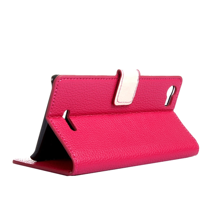 Litchi Texture Horizontal Flip Leather Case with Magnetic Snap & Card Slots & Holder & Wallet for Wiko Fever