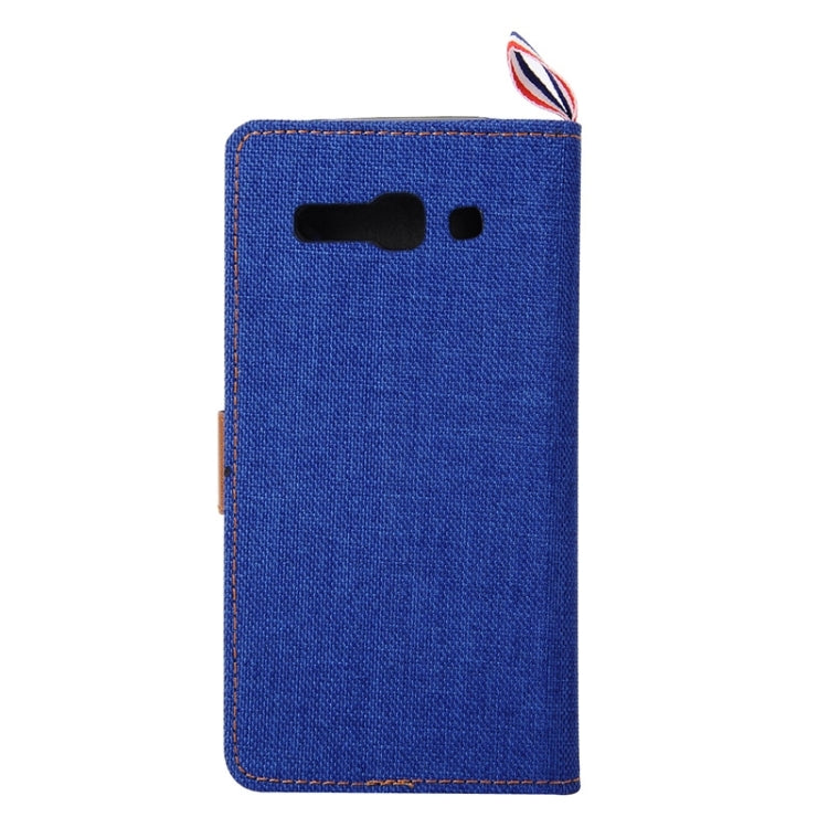 Denim Texture Leather Case with Card Slots & Holder & Lanyard for Alcatel One Touch Pop C9