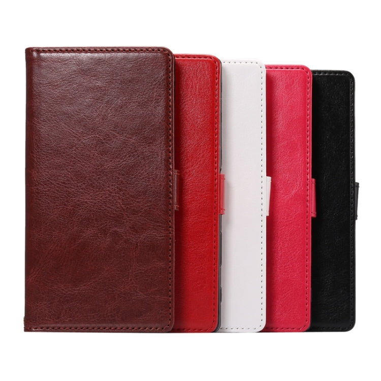 Lambskin Texture Words and Flowers Printing Horizontal Flip Solid Color Leather Case with Holder and Card Slots for Sony Xperia Z5 Compact / Mini