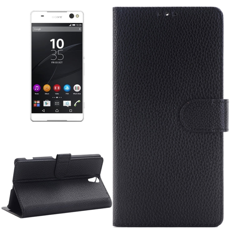 Litchi Texture Horizontal Flip Solid Color Leather Case with Holder & Card Slots & Wallet for Sony Xperia C5 Ultra