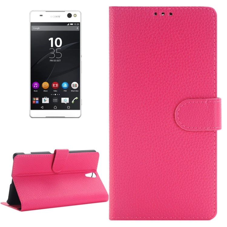Litchi Texture Horizontal Flip Solid Color Leather Case with Holder & Card Slots & Wallet for Sony Xperia C5 Ultra