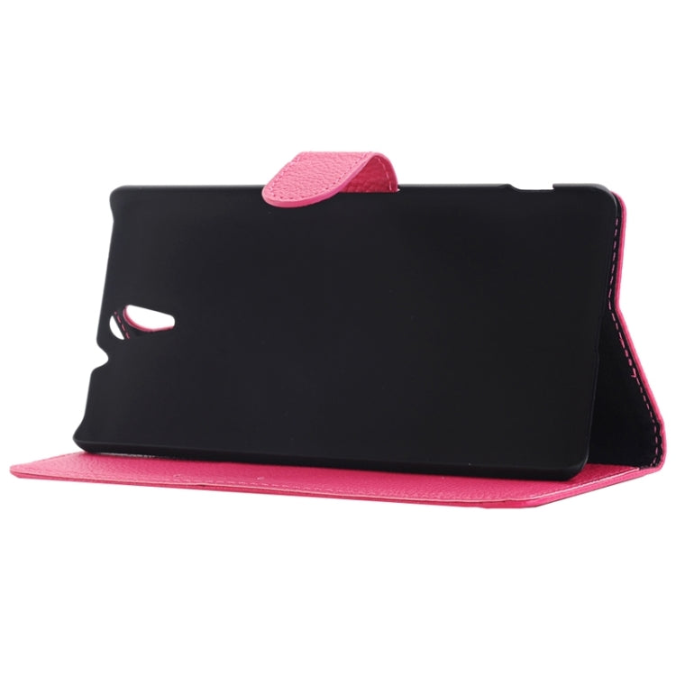 Litchi Texture Horizontal Flip Solid Color Leather Case with Holder & Card Slots & Wallet for Sony Xperia C5 Ultra