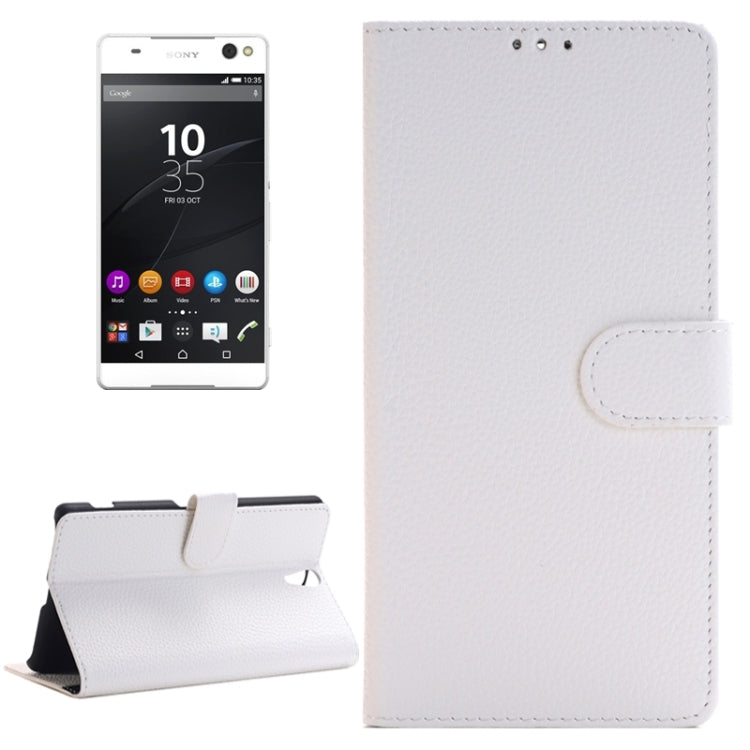 Litchi Texture Horizontal Flip Solid Color Leather Case with Holder & Card Slots & Wallet for Sony Xperia C5 Ultra