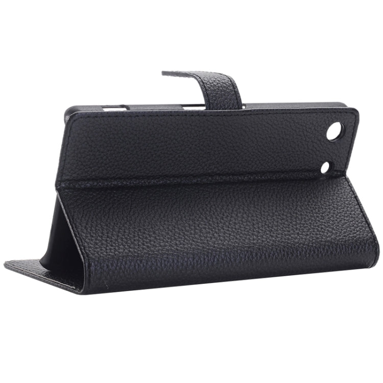 Litchi Texture Horizontal Flip Solid Color Leather Case with Holder & Card Slots & Wallet for Sony Xperia M5