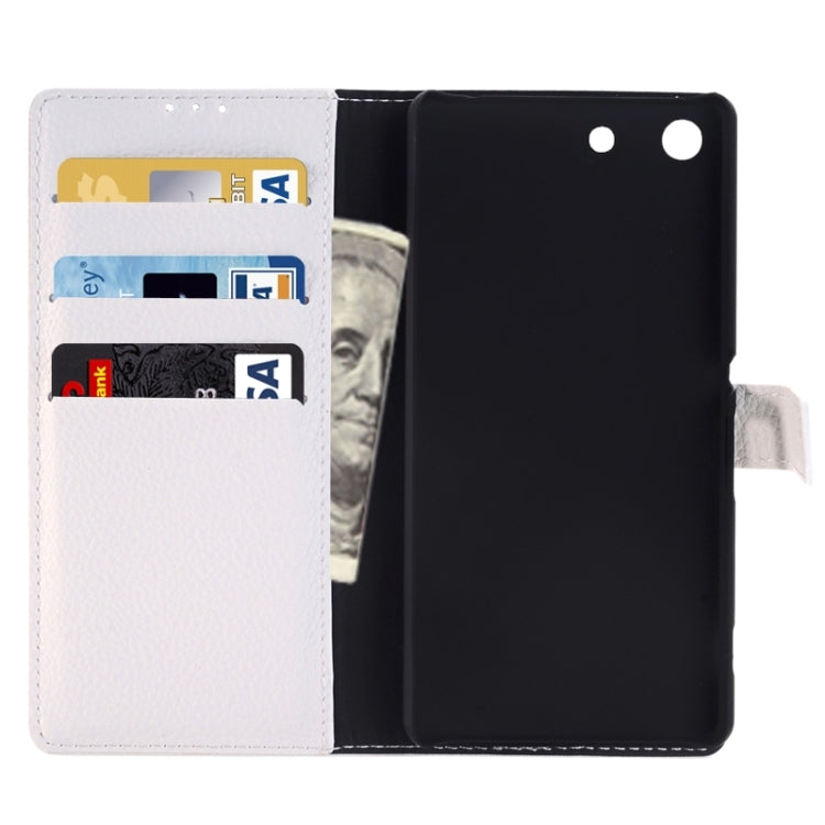 Litchi Texture Horizontal Flip Solid Color Leather Case with Holder & Card Slots & Wallet for Sony Xperia M5