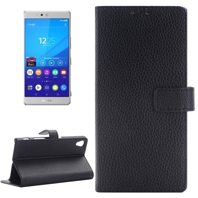 Litchi Texture Horizontal Flip Solid Color Leather Case with Holder & Card Slots & Wallet for Sony Xperia Z5