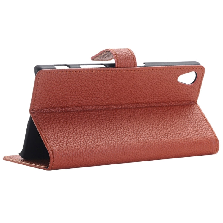 Litchi Texture Horizontal Flip Solid Color Leather Case with Holder & Card Slots & Wallet for Sony Xperia Z5