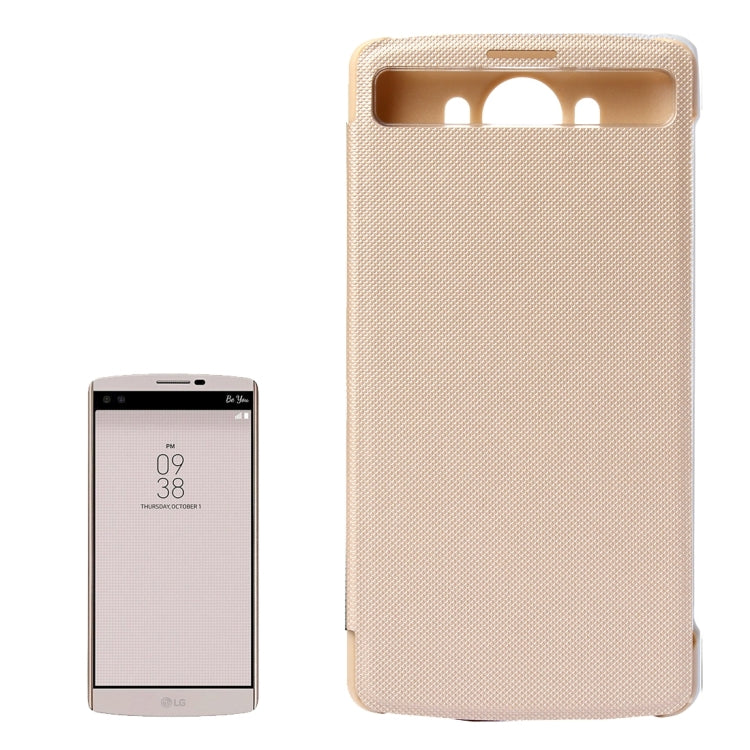 Horizontal Flip Solid Color Leather Case with Sleep / Wake-up Function for LG V10