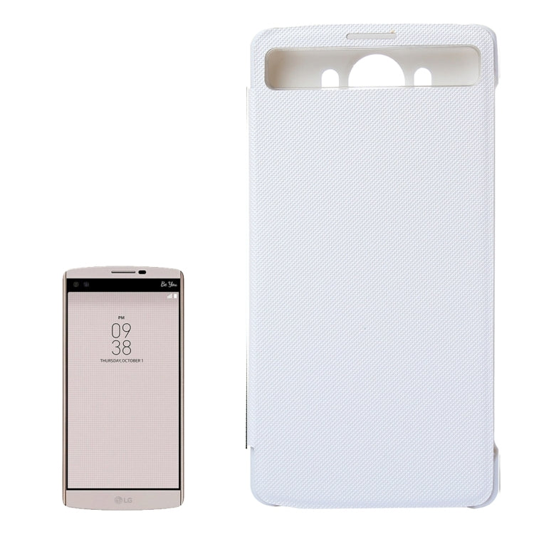 Horizontal Flip Solid Color Leather Case with Sleep / Wake-up Function for LG V10