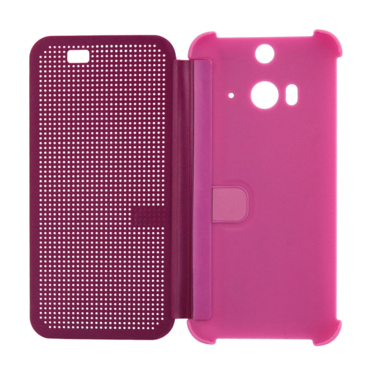 For HTC Butterfly 2 Smart Flip Dot View Protective Case with Sleep and Wake-up Function