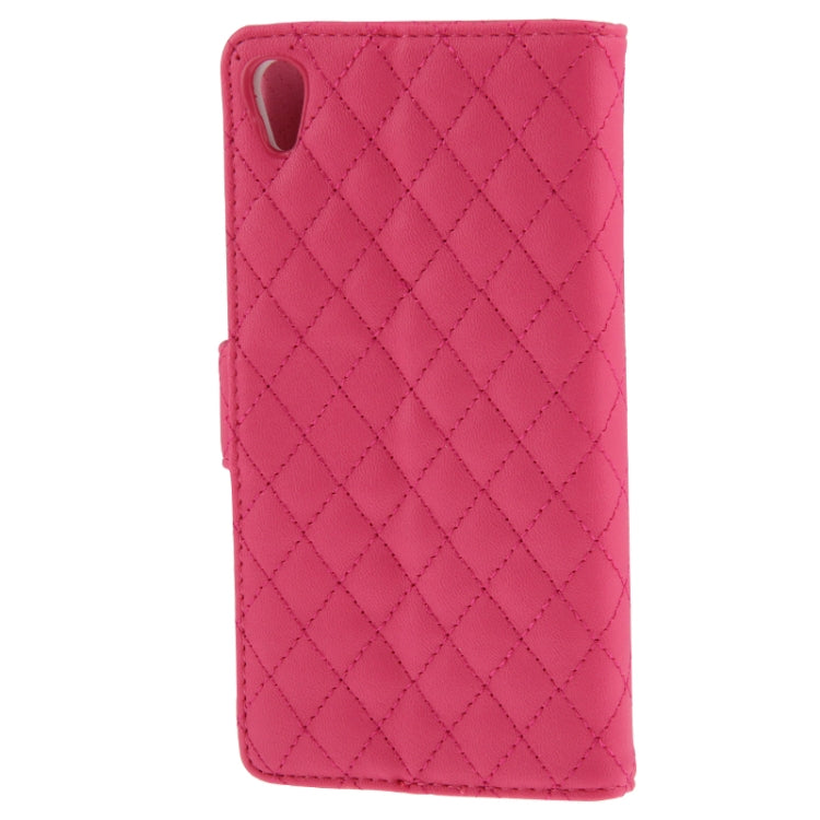 Plaid Texture Leather Case with Credit Card Slot & Holder for Sony Xperia Z2 / L50w