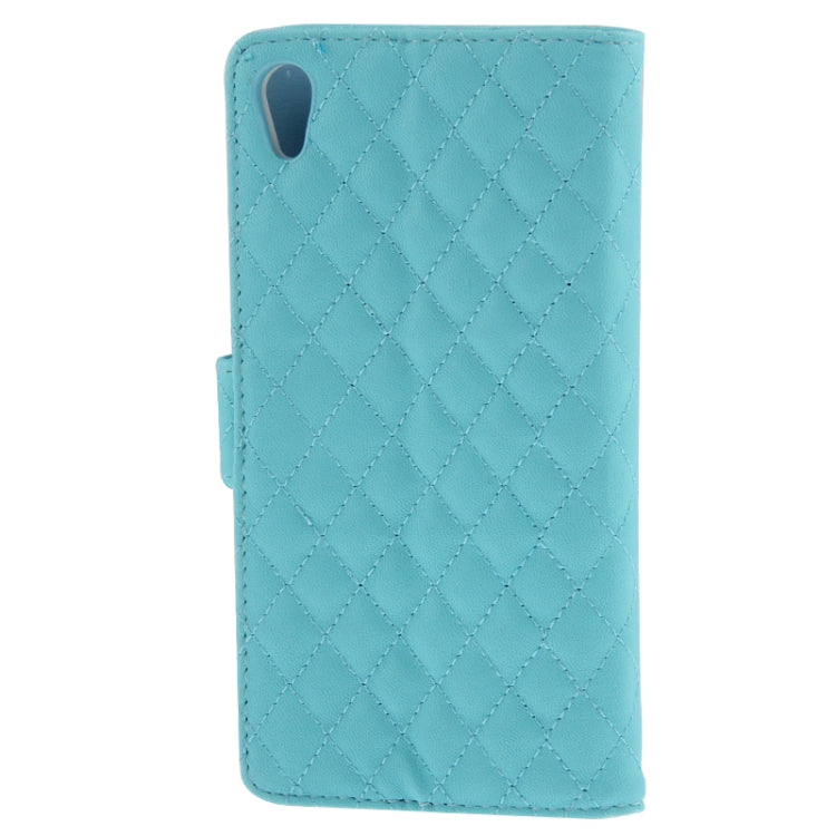 Plaid Texture Leather Case with Credit Card Slot & Holder for Sony Xperia Z2 / L50w