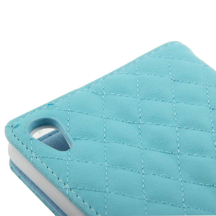 Plaid Texture Leather Case with Credit Card Slot & Holder for Sony Xperia Z2 / L50w