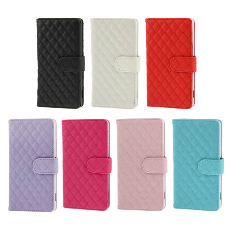 Plaid Texture Leather Case with Credit Card Slot & Holder for Sony Xperia Z2 / L50w