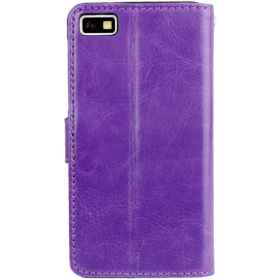 Fine Sheepskin Texture Horizontal Flip Leather Case with Credit Card Slots & Holder for BlackBerry Z10