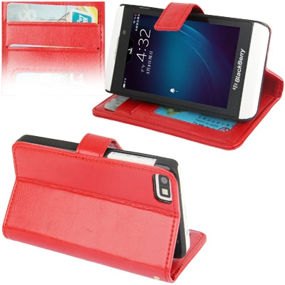 Fine Sheepskin Texture Horizontal Flip Leather Case with Credit Card Slots & Holder for BlackBerry Z10