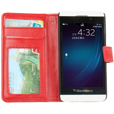 Fine Sheepskin Texture Horizontal Flip Leather Case with Credit Card Slots & Holder for BlackBerry Z10