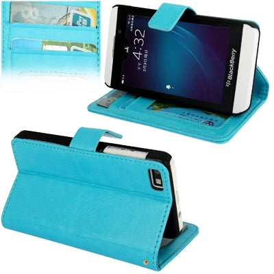 Fine Sheepskin Texture Horizontal Flip Leather Case with Credit Card Slots & Holder for BlackBerry Z10