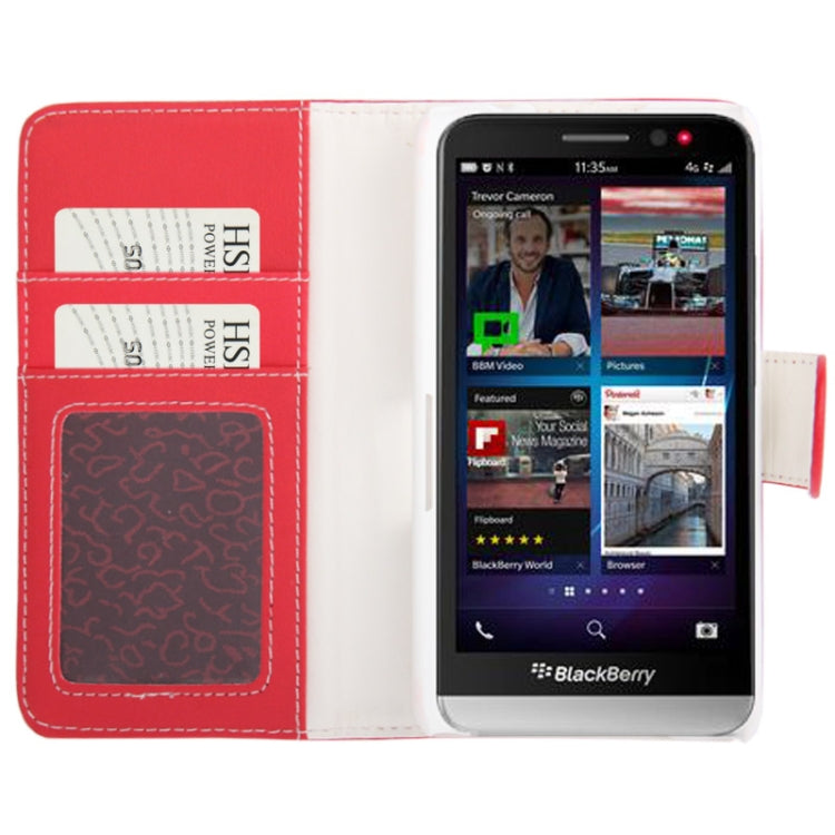 Litchi Texture Flip Leather Case with Credit Card Slots & Holder for BlackBerry Aristo Z30 / A10