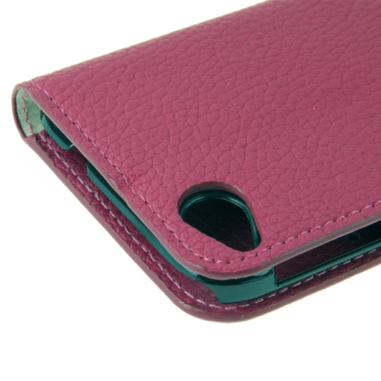 For HTC Desire 320 Litchi Texture Horizontal Flip Solid Color Leather Case with Holder & Card Slots & Wallet