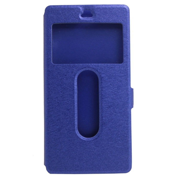 Silk Texture Horizontal Flip Solid Color Leather Case with Call Display ID & Holder for ZTE Nubia Z9 Max