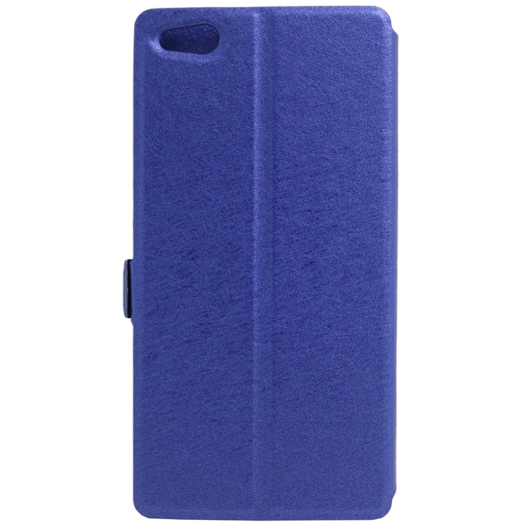 Silk Texture Horizontal Flip Solid Color Leather Case with Call Display ID & Holder for ZTE Nubia Z9 Max