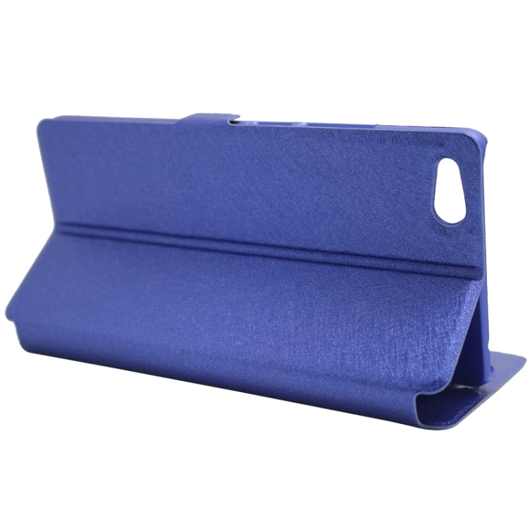 Silk Texture Horizontal Flip Solid Color Leather Case with Call Display ID & Holder for ZTE Nubia Z9 Max