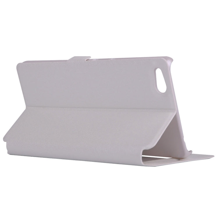 Silk Texture Horizontal Flip Solid Color Leather Case with Call Display ID & Holder for ZTE Nubia Z9 Max