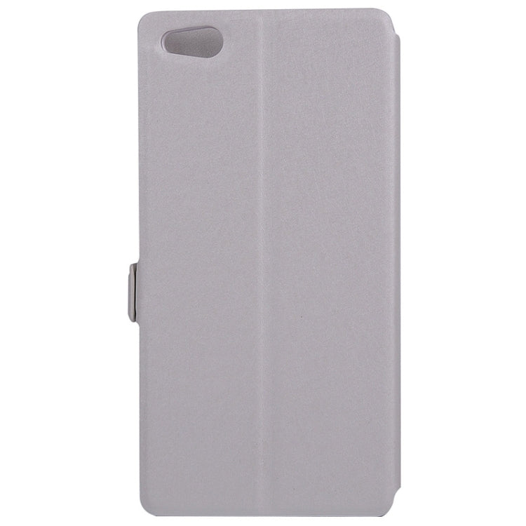 Silk Texture Horizontal Flip Solid Color Leather Case with Call Display ID & Holder for ZTE Nubia Z9 Mini