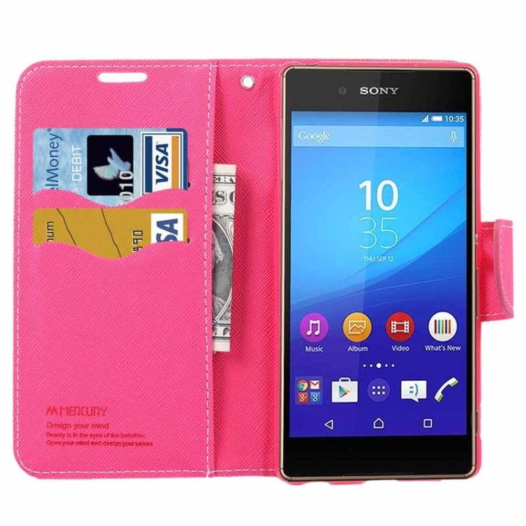 Cross Texture Horizontal Flip Solid Color Leather Case with Holder & Card Slots & Wallet for Sony Xperia Z4