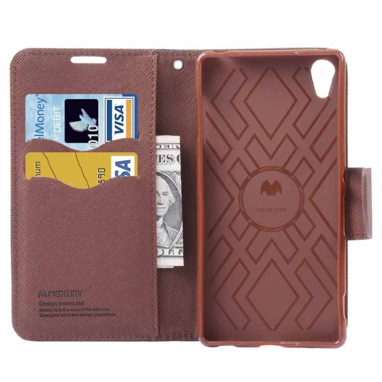 Cross Texture Horizontal Flip Solid Color Leather Case with Holder & Card Slots & Wallet for Sony Xperia Z4
