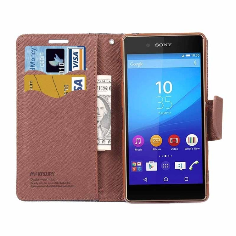 Cross Texture Horizontal Flip Solid Color Leather Case with Holder & Card Slots & Wallet for Sony Xperia Z4